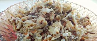 Рецепты салатов из маринованных и соленых груздей