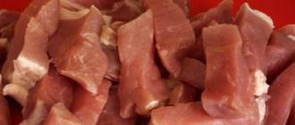 Рецепт: Тушеная свинина - С имбирем Свинина запеченная с имбирем и медом