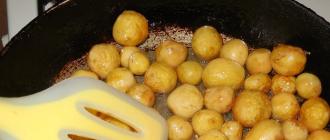 Картошка жареная (молодая) Рецепт мелкой жареной молодой картошки